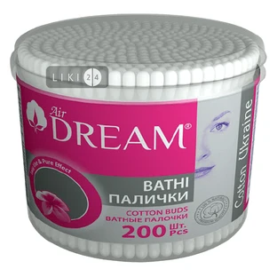 Ватні палички Air Dream 200 шт пластикова банка