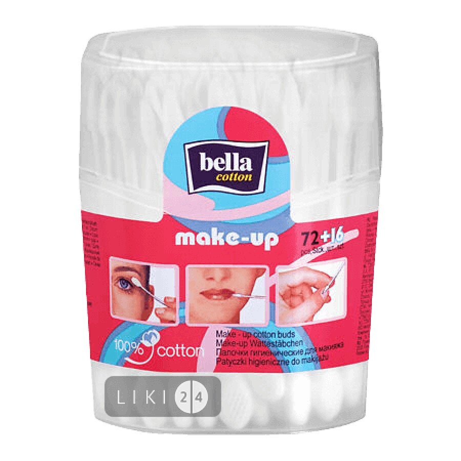Ватяні палички Bella Cotton Make-Up 72 шт: ціни та характеристики