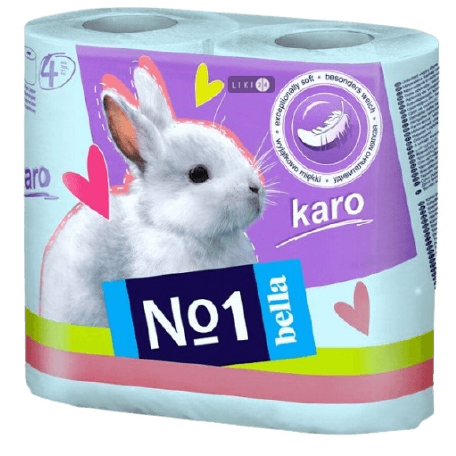 Бумага туалетная Bella Karo бирюзовая №4: цены и характеристики