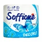 Бумага туалетная SOFFIONE DEKORO 2 сл. белая с голубым 4 шт