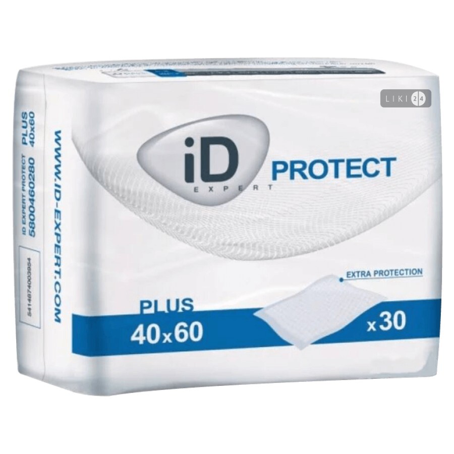 Пеленки гигиенические iD Protect Plus, 40 x 60 №30: цены и характеристики
