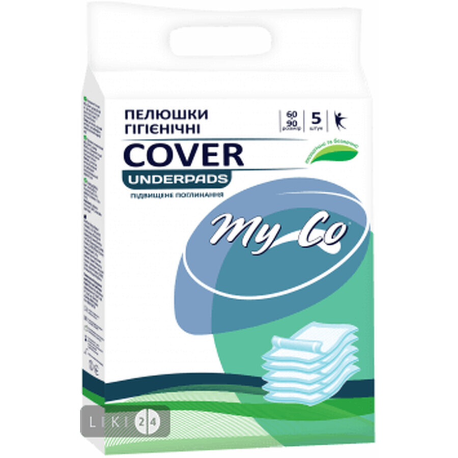 Пелюшки гігієнічні MyCo Cover, 60 х 90 см №5: ціни та характеристики