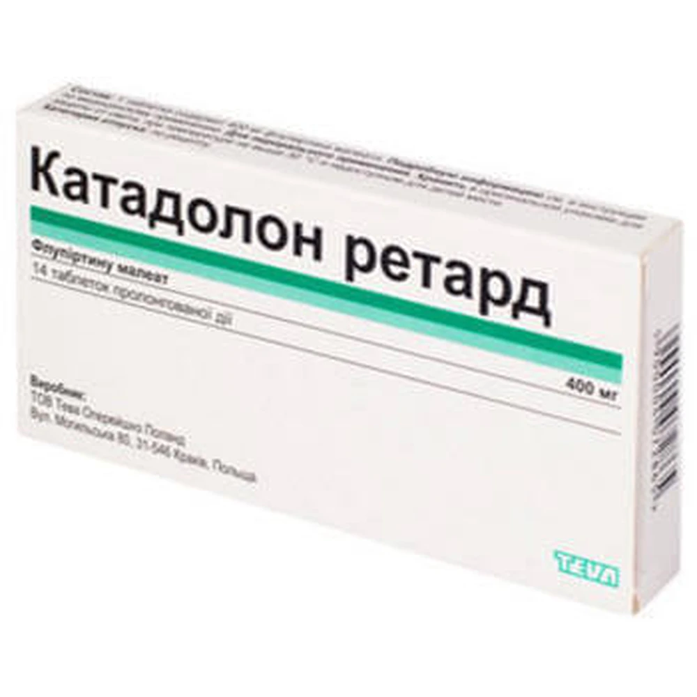 Катадолон ретард табл. пролонг. дейст. 400 мг блистер №14: цены и характеристики