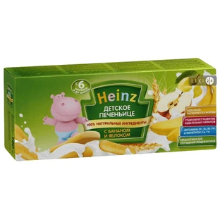 Дитяче печиво Heinz з бананом та яблуком 160 г
