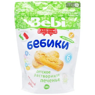 Дитяче печиво Bebi Premium Бебіки без глютену, 180 г