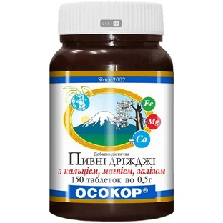 Пивные дрожжи Осокор с кальцием, магнием и железом,  №150
