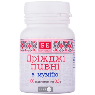 Пивні дріжджі з мумійо табл. 0,5 г №100