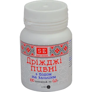 Пивные дрожжи йод+кальций табл. 0,5 г №100