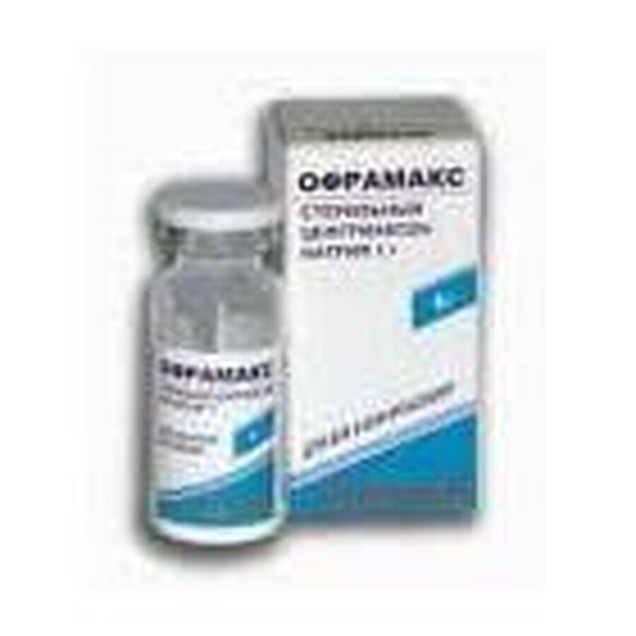 Офрамакс пор. ліофіл. д/п р-ну д/ін. 1000 мг фл.: ціни та характеристики