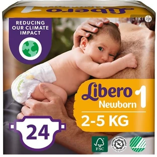 Підгузки дитячі "libero" Baby Soft 1 (Newborn) №24
