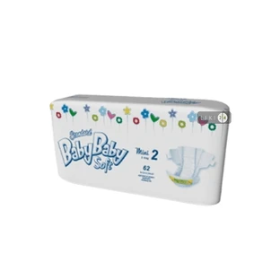 Підгузки BabyBaby Soft Mini розмір 2 3-6 кг 62 шт