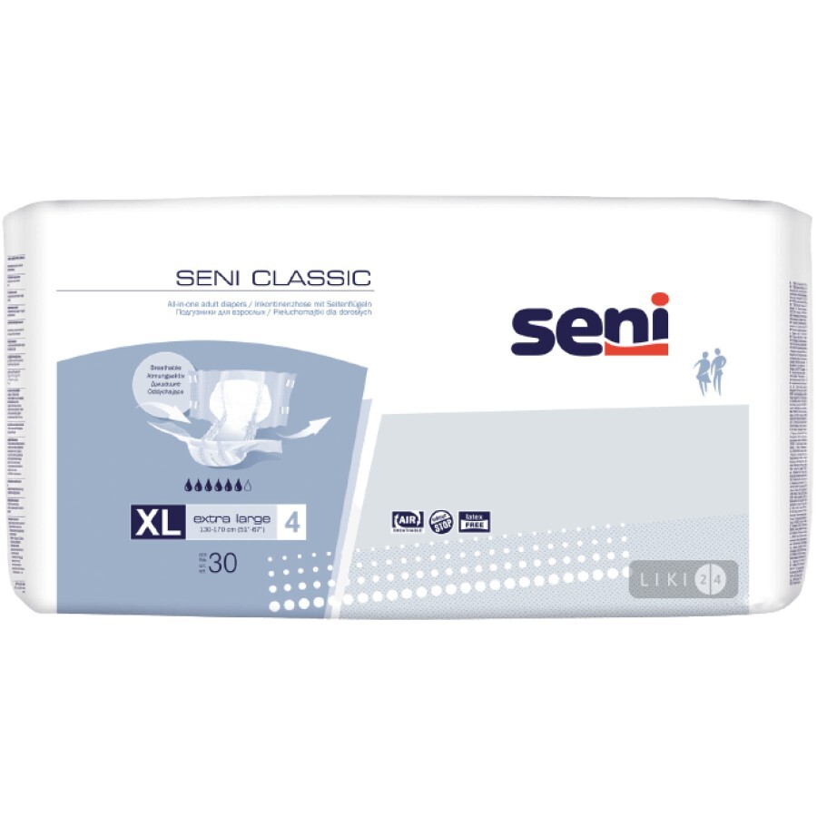 Подгузники для взрослых Super Seni Classic Extra Large 30 шт: цены и характеристики