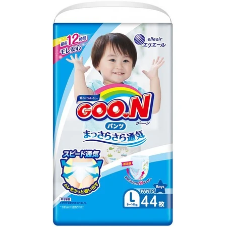 Подгузники-трусики Goo.N L 9 - 14 кг для мальчиков 44 шт: цены и характеристики