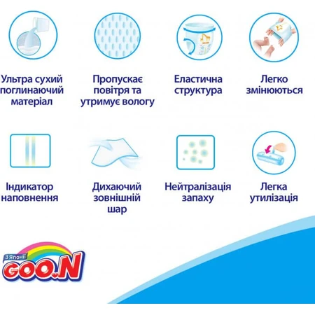 Подгузники-трусики Goo.N L 9 - 14 кг для мальчиков 44 шт: цены и характеристики
