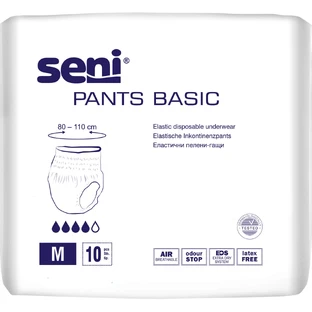 Підгузки-труси для дорослих Seni (Сені) Pants Basic Medium поглинаючі розмір 2, 10 шт