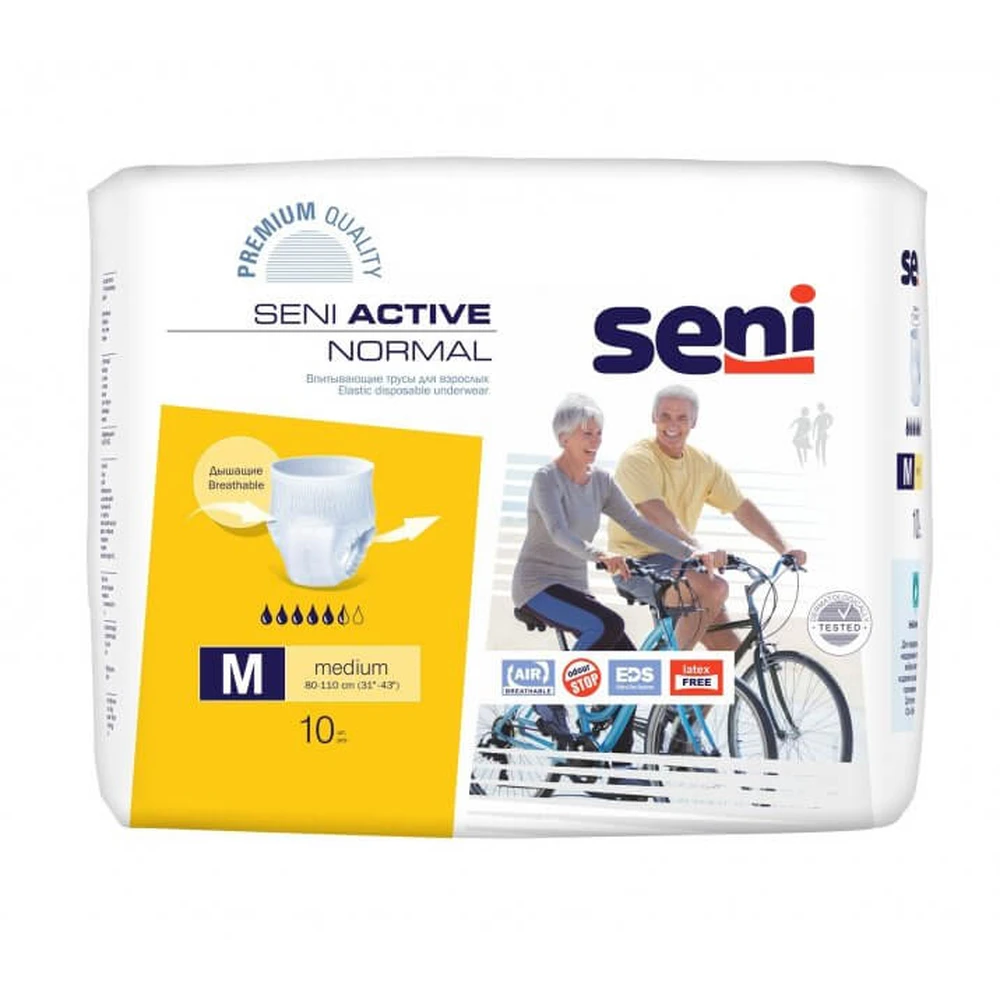 Підгузки-трусики для дорослих Seni Active Normal Medium 10 шт: ціни та характеристики