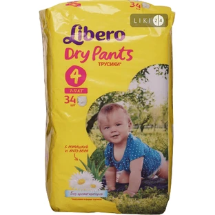 Подгузник Libero DryPants 4 Maxi 34 шт