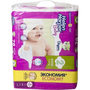 Подгузники Helen Harper Baby New Midi 4-9 кг 78 шт