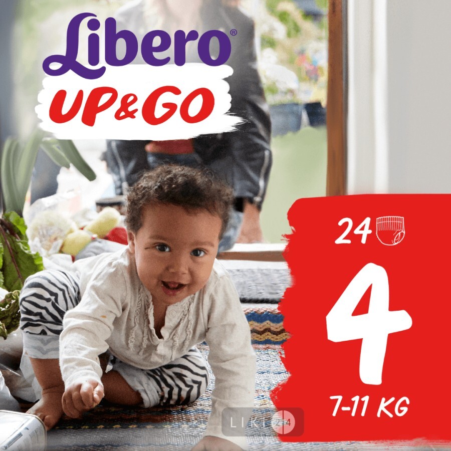 Підгузки-трусики Libero Up&Go розмір 4 7-11 кг 24 шт: ціни та характеристики