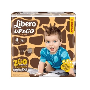 Підгузки-трусики Libero Up&Go розмір 4 7-11 кг 74 шт