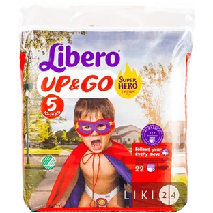 Подгузники-трусики Libero Up&Go Maxi Plus размер 5 10-14 кг 22 шт