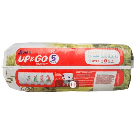 Підгузки-трусики Libero Up&Go Maxi Plus розмір 5 10-14 кг 68 шт: ціни та характеристики