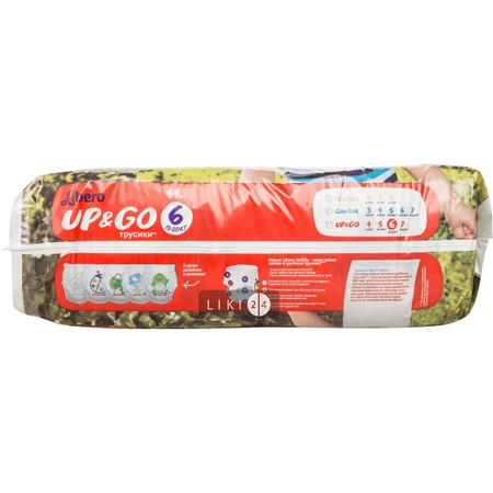 Подгузники-трусики Libero Up&Go XL размер 6 13-20 кг 44 шт: цены и характеристики
