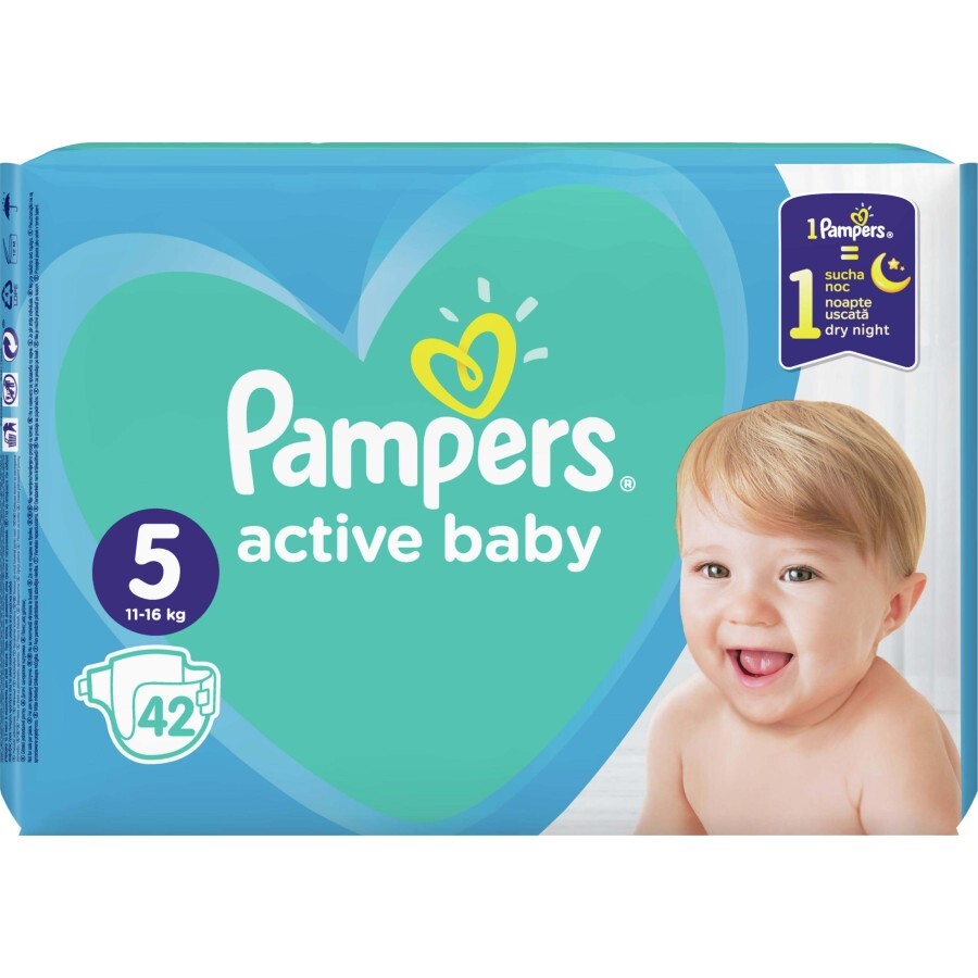 Підгузки Pampers Active Baby 5 Junior 11-16 кг 42 шт: ціни та характеристики