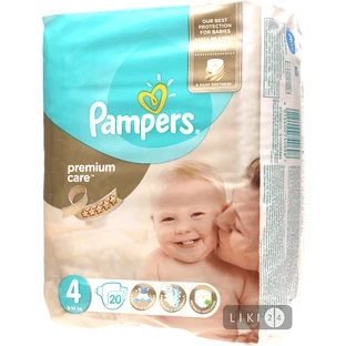 Підгузки Pampers Premium Care Maxi 4 8-14 кг 20 шт