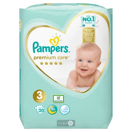 Подгузники Pampers Premium Care 3 Midi 6-10 кг 20 шт: цены и характеристики