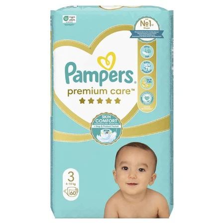 Підгузки Pampers Premium Care 3 Midi 6-10 кг 60 шт: ціни та характеристики