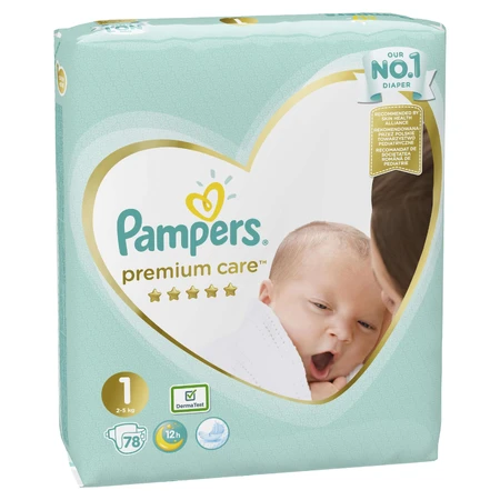 Підгузки Pampers Premium Care Newborn 1 2-5 кг 78 шт: ціни та характеристики