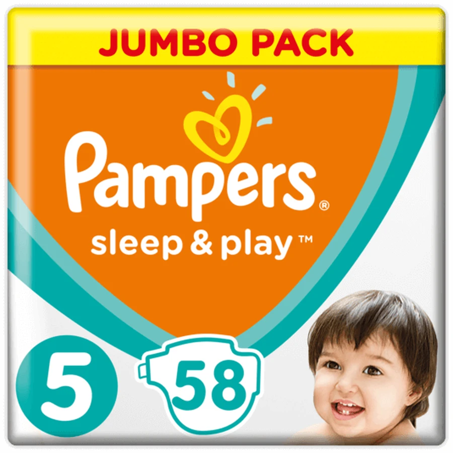 Підгузки Pampers Sleep & Play Розмір 5 Junior з ромашкою 11-16 кг 58 шт: ціни та характеристики