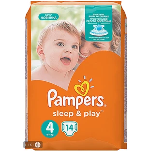 Підгузки Pampers Sleep & Play 4 Maxi 9-14 кг 14 шт