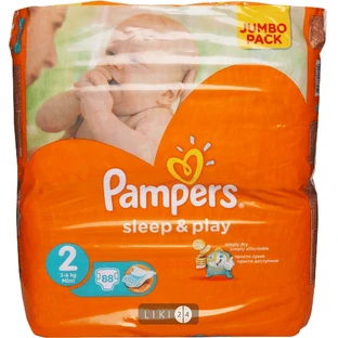 Подгузники Pampers Sleep & Play 3 Midi 6-10 кг 88 шт