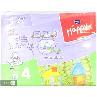 Підгузки дитячі Bella Baby Happy Maxi 8-18 кг 27 шт