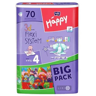 Підгузки дитячі Bella Baby Happy Maxi Green Tea 70 шт