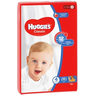 Подгузники детские гигиенические huggies classic 4