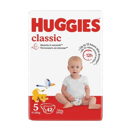 Підгузки Huggies Classic 5 Jumbo 42 шт: ціни та характеристики