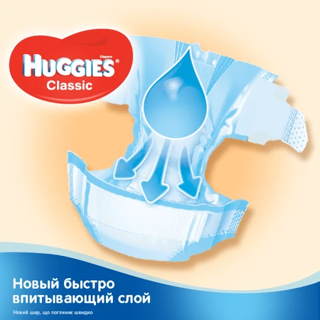 Підгузки дитячі Huggies Classic розмір 3, 4-9 кг 15 шт: ціни та характеристики