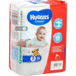 Підгузки Huggies Classic 3 Small 16 шт
