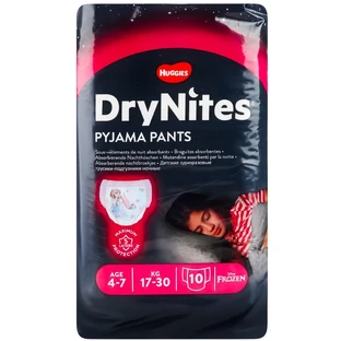 Подгузники-трусики Huggies DryNites Frozen для девочек 4-7 лет 17-30 кг, 10 шт.