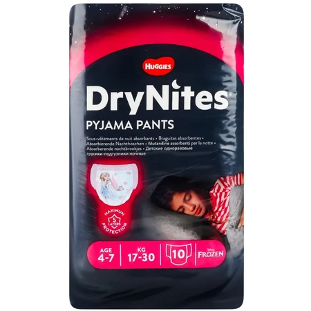 Подгузники-трусики Huggies DryNites Frozen для девочек 4-7 лет 17-30 кг, 10 шт.: цены и характеристики