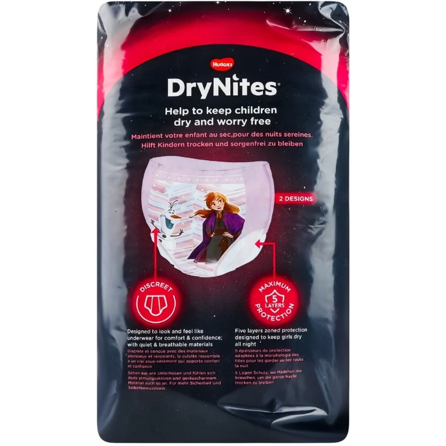 Подгузники-трусики Huggies DryNites Frozen для девочек 4-7 лет 17-30 кг, 10 шт.: цены и характеристики