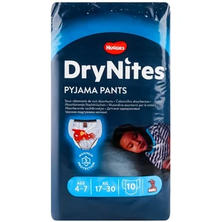 Подгузники-трусики Huggies DryNites Marvel 17-30 кг для мальчиков 4-7 лет 10 шт.