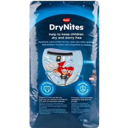 Подгузники-трусики Huggies DryNites Marvel 17-30 кг для мальчиков 4-7 лет 10 шт.: цены и характеристики