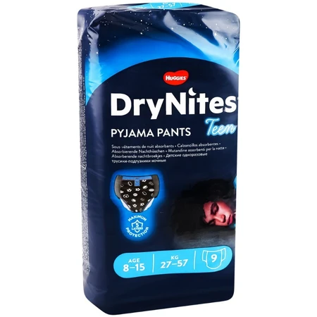 Подгузники-трусики Huggies DryNites Teen 27-57 кг для мальчиков 8-15 лет 9 шт.: цены и характеристики