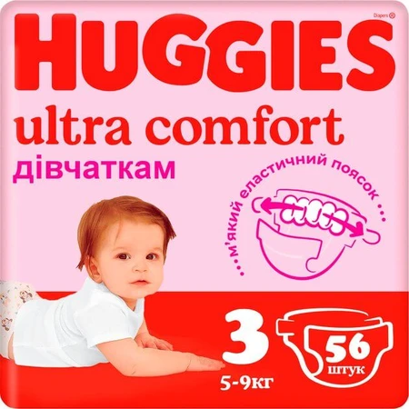 Подгузники Huggies Ultra Comfort 3 Jumbo для девочек 56 шт: цены и характеристики