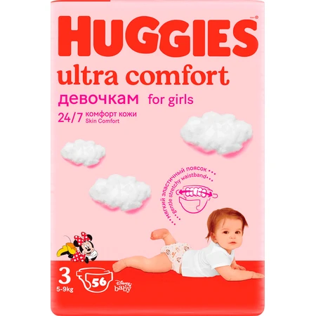 Подгузники Huggies Ultra Comfort 3 Jumbo для девочек 56 шт: цены и характеристики