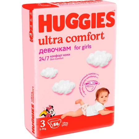 Подгузники Huggies Ultra Comfort 3 Jumbo для девочек 56 шт: цены и характеристики